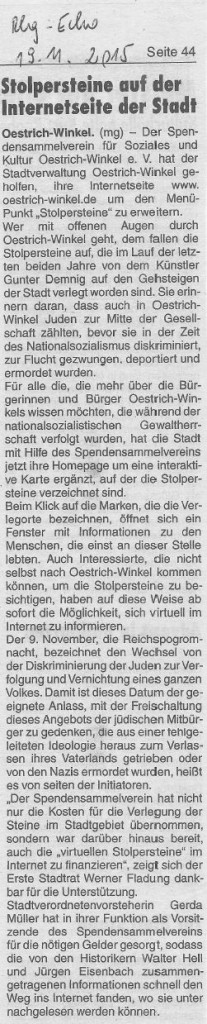 Stolpersteine In Oestrich-Winkel